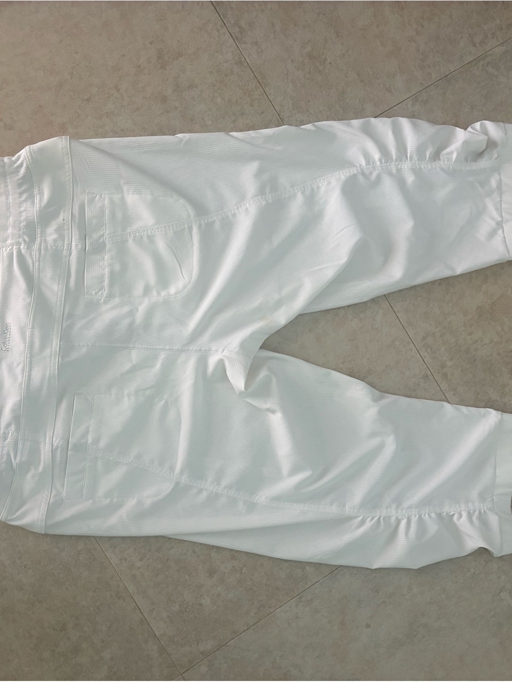 Calvin Klein Lot (2) Performance Cropped Pants Size XL Black NWT and White NWOT - Picture 4 of 12